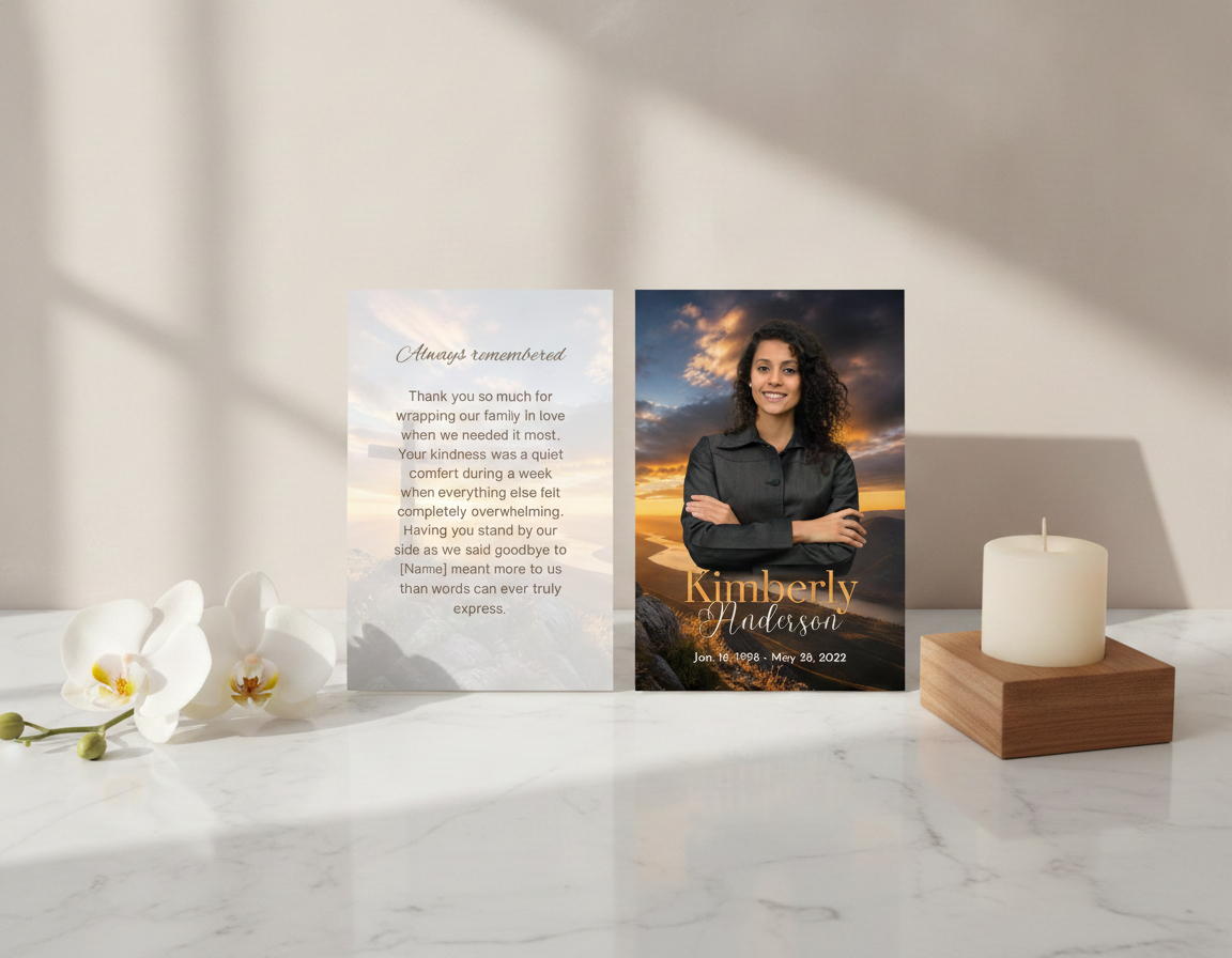 Nature & Landscape Funeral Program Templates | Peaceful Memorial ...
